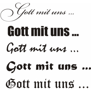 Наклейка на машину "Gott mit uns ..."