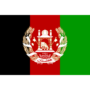 Наклейка на машину "Флаг Афганистана"