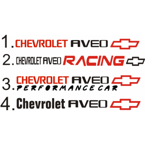 Наклейка на машину "Chevrolet Aveo"