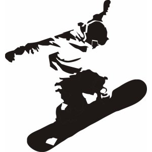 Наклейка на машину "Snowboard (Сноуборд) версия 2"