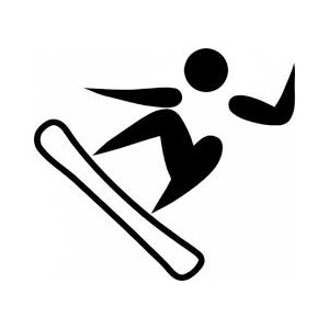 Наклейка на машину "Snowboard (Сноуборд) версия 3"
