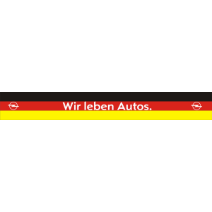 Наклейка на машину "Opel - Wir leben autos"