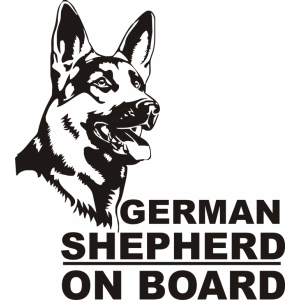 Наклейка на машину "German Shepherd-Немецкая овчарка"