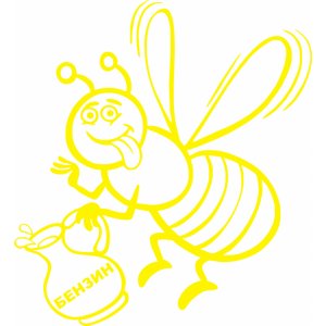 Наклейка на машину "Пчелка на бак версия 2"