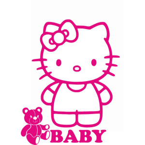 Наклейка на машину "Hello Kitty Baby"