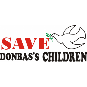 Наклейка на машину "Save Donbas's Children - Спасем детей Донбаса"