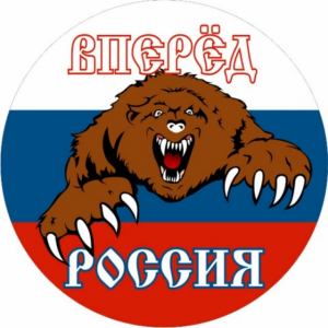 Наклейка на машину "Вперед Россия"
