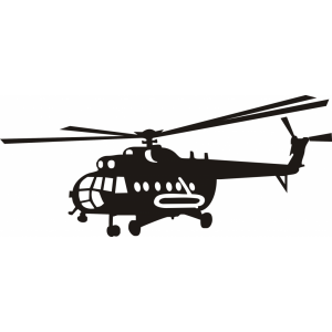 Наклейка на машину "Вертолет МИ-8 версия 1"