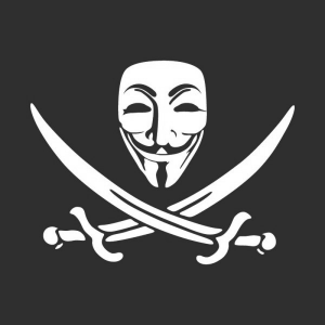 Наклейка на машину "Anonymous Flag (флаг Анонимусов)"