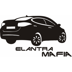 Наклейка на машину "Elantra mafia"