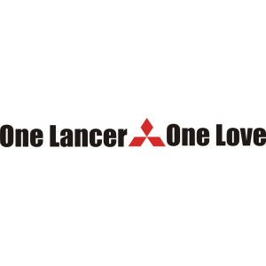 Наклейка на машину "One Lancer One Love