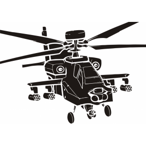 Наклейка на машину "Вертолет Apache