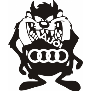 Наклейка на машину "TAZ Devil Audi"