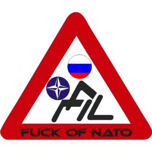 Наклейка на машину "Мы против НАТО версия 2