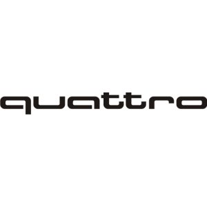 Наклейка на машину "Quattro Audi"