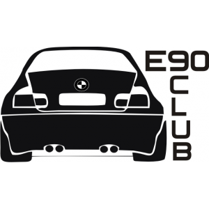 Наклейка на машину "BMW E90 CLUB"