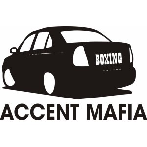 Наклейка на машину "Accent Mafia"