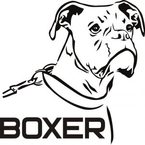 Наклейка на машину "Boxer Собака"