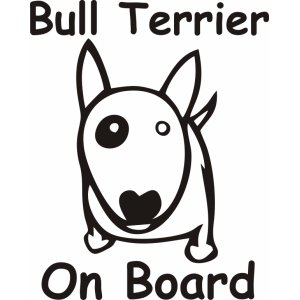 Наклейка на машину "Bull Terrier on board