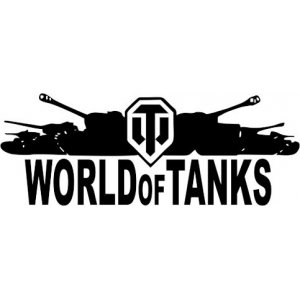 Наклейка на машину "WORLD OF TANKS С ТАНКАМИ версия 2"