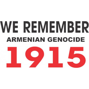 Наклейка на машину "Геноцид в Армении 1915. Мы помним..."