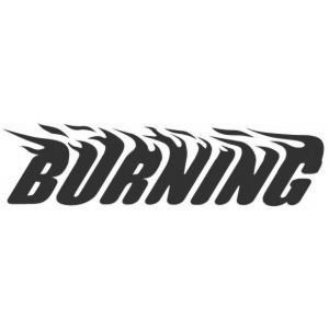 Наклейка на машину "Burning"