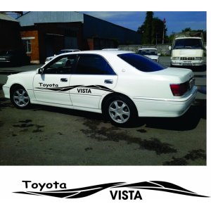 Наклейка на машину "Toyota vista абстракция"