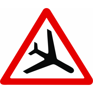 Наклейка на машину "Знак Низколетящие самолеты"