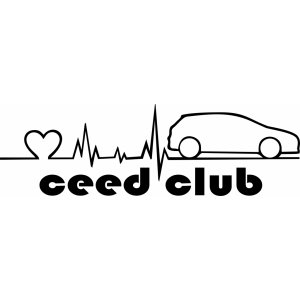 Наклейка на машину "Ceed Club. Пульс"