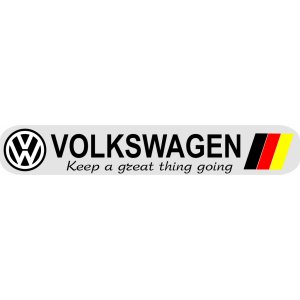 Наклейка на машину "Volkswagen. Keep a great thing going. Полноцветная"