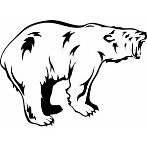 Наклейка на машину "Медведь версия 3"