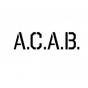 Наклейка на машину "A.C.A.B."