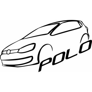 Наклейка на машину "Volkswagen Polo версия 1"