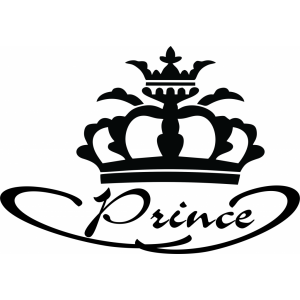 Наклейка на машину "В машине принц. Prince вариант 2"