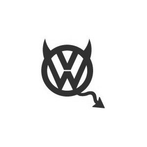 Наклейка на машину "VolksWagen Devil"