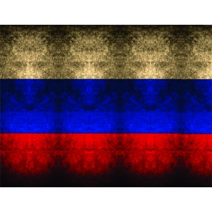 Наклейка на машину "Флаг России версия 2 полноцветная"