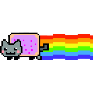 Наклейка на машину "Nyan cat"