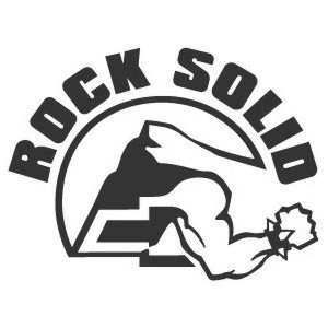Наклейка на машину "Rock Solid"
