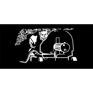 Наклейка на машину "Кинофильм Брат 2. Виктор и пулемет"
