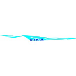 Наклейка на машину "X-Trail. Nissan абстракция версия 2"