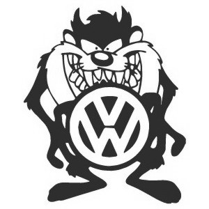 Наклейка на машину "TAZ Devil Volkswagen"