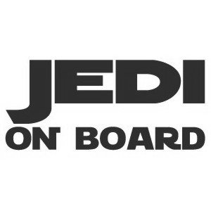 Наклейка на машину "Jedi on board"