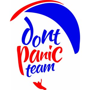 Наклейка на машину "Парашютист Dont Panic Team два цвета"