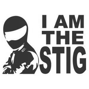 Наклейка на машину "I am Stig"
