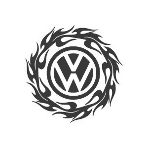 Наклейка на машину "VW Flame"