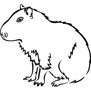 Наклейка на машину "Капибара. Capybara Водосвинка"