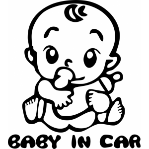 Наклейка на машину "Ребенок в машине версия 39. Baby in car"