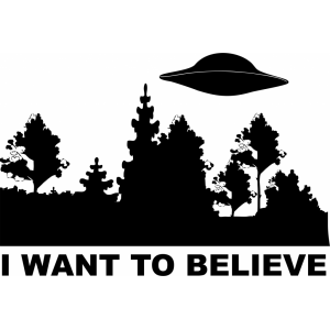 Наклейка на машину "Секретные материалы версия 1. The X-Files. I want to believe"