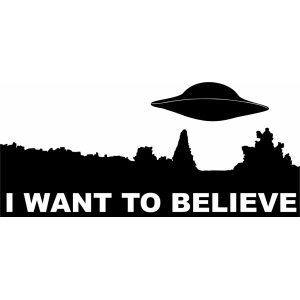 Наклейка на машину "Секретные материалы версия 2. The X-Files. I want to believe"