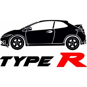 Наклейка на машину "Civic Type R. Honda версия 3"